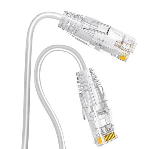 Ercielook Cat6a Patchkabel 0,15m (5 Stück), 10Gbps 550MHz Kupfer LAN Kabel