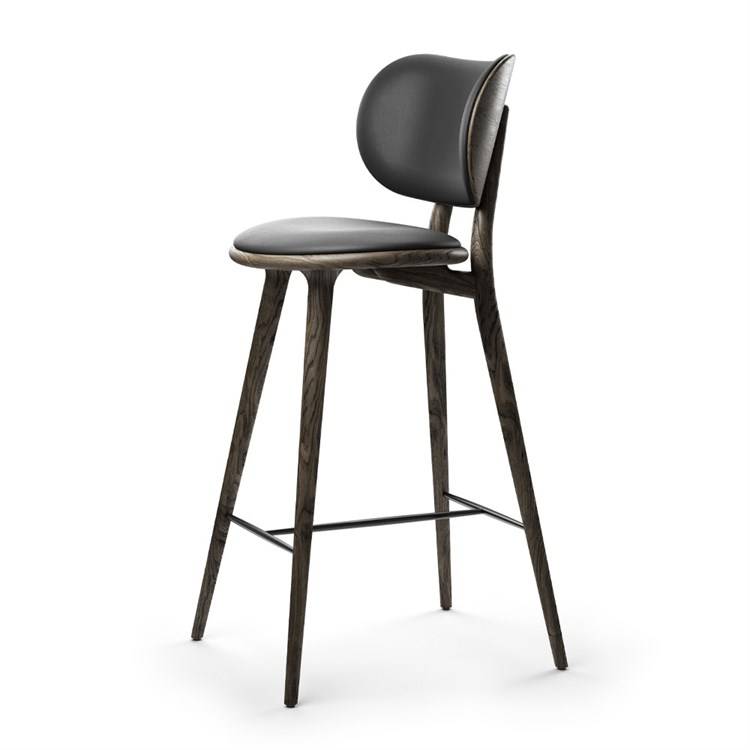 Mater Barstol med ryggstöd H74 cm Sirka Grey/Black