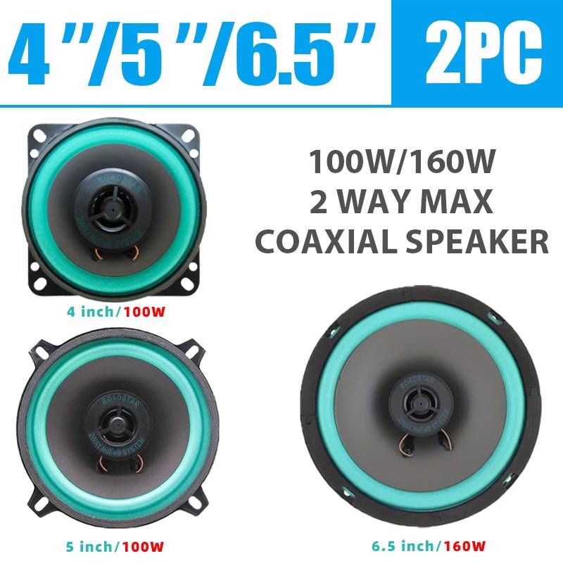 2PCS 4/5/6.5 Inch Car Coaxial Speakers HiFi Car Door Subwoofer Universal Automotive Audio Music Full Range Truck Stereo Speaker