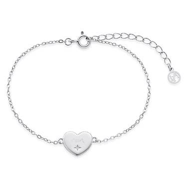 Argento Silver Mum Heart Bracelet - 925 Silver