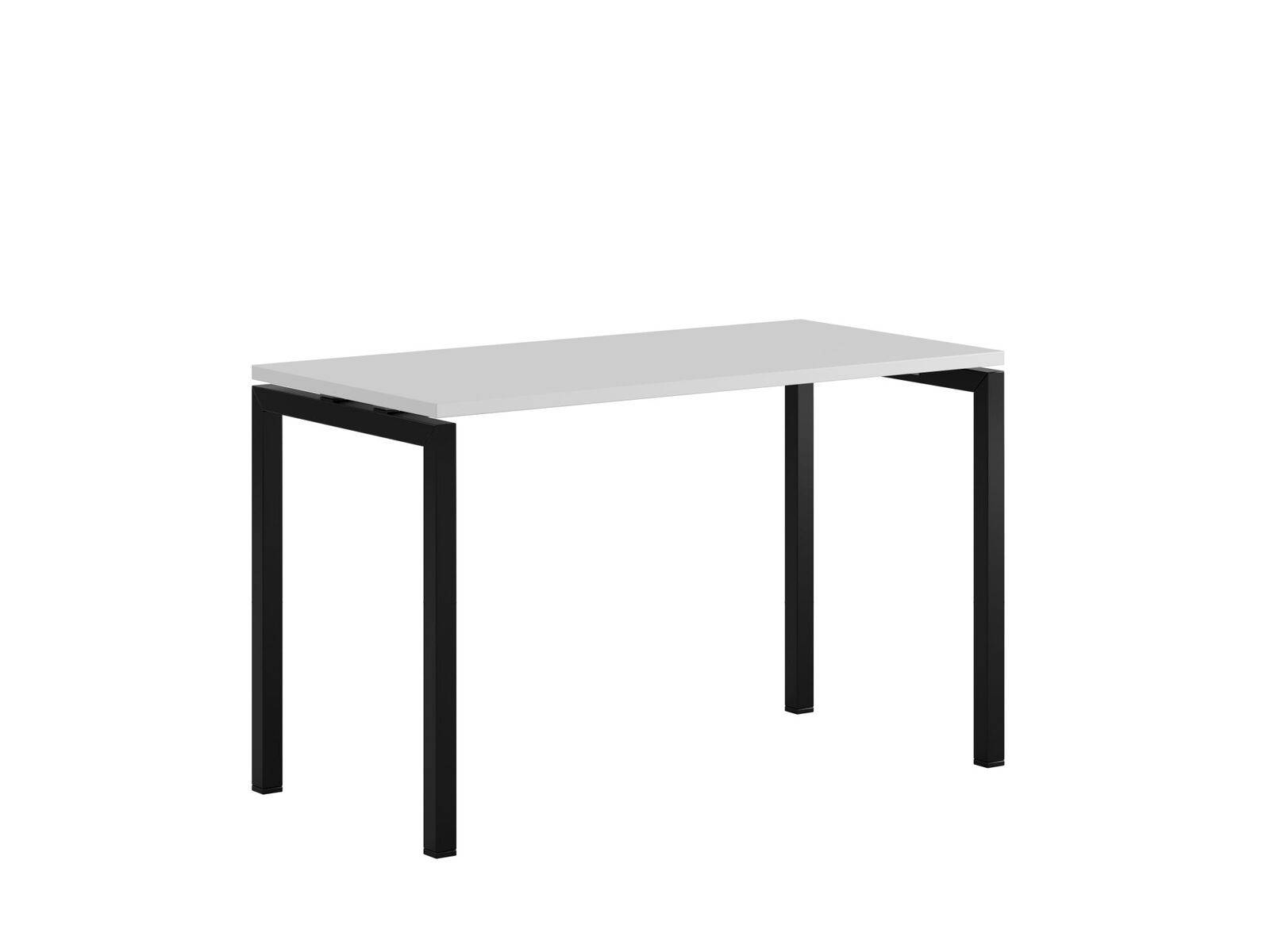 Luna U Bord 120x60cm - Hvid-sort.