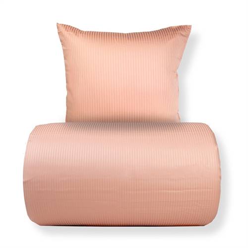 Sängkläder - Egyptisk bomull - Rosa jacquardvävda ränder.