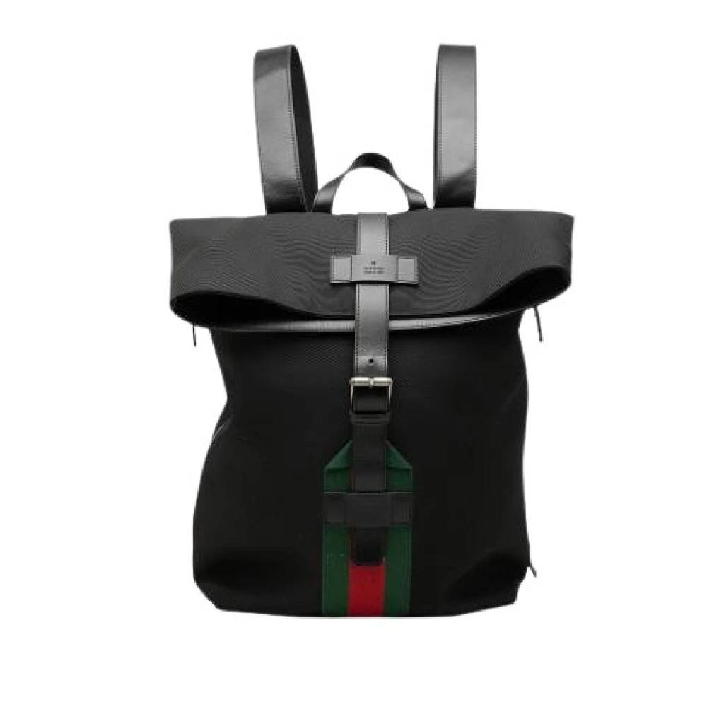 Gucci Vintage Pre-owned Canvas Rygsæk - Vintage - unisex - Sort - ONE SIZE - Uld