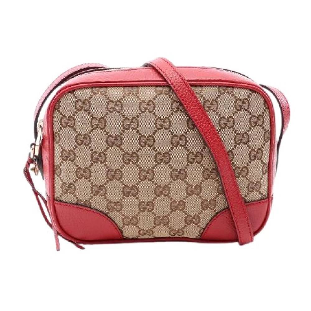 Gucci Vintage - Pre-owned Bree GG Canvas Shoulder Bag Vintage - Dam - ONE Size - Läder