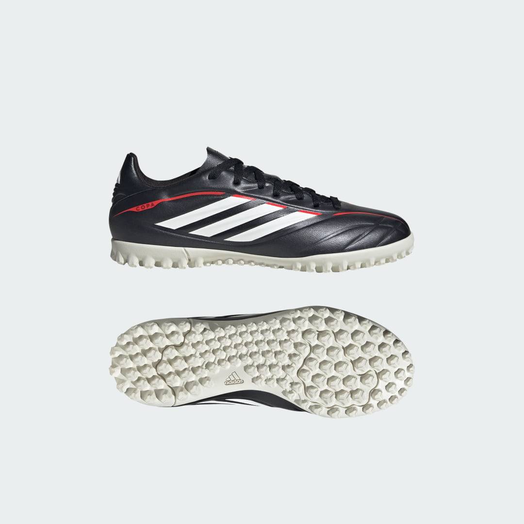 COPA PURE IV CLUB Turf Fotbollsskor Barn - Core Black / Cloud White / Lucid Red - 31 1/2