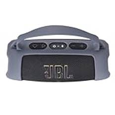 Hzycwgone Silikonskydd Fodral för JBL Charge 5 Wi-Fi Bärbar Bluetooth-Högtalare/Charge 5 Bluetooth Trådlös Högtalare,för JBL Charge 5 Wi-Fi/Charge 5 Bärande Skinn Axelremsväska Tillbehör(Blå)