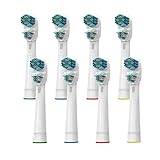 Reservdelar Borstar för Oralb Dual Clean, Braun Oralb-kompatibla reservhuvuden, Passar Vitality, Triumph, Genius, Professional och andra, 8 stycken