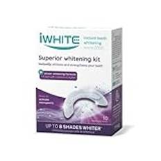 iWhite Instant Superior tandblekningskit med 10 tandfanér - Tandblekningssats, Upp till 8 extra vita nyanser - Professionell tandblekning för nagellacksåterställning