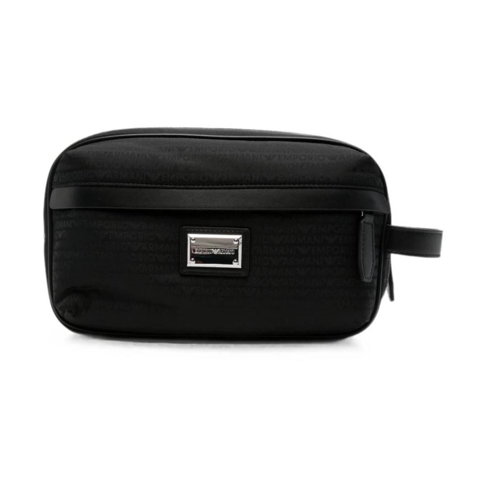 Emporio Armani Logo toilettaske - Tasker - Herre - Sort - ONE SIZE -