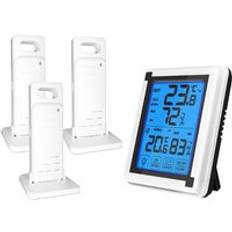 Tr&#xE5;dl&#xF6;s v&#xE4;derstation utomhus &#x2109;/&#x2103; termometer hygrometer w / 3 prognossensor