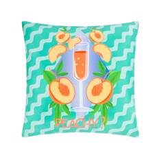 Furn Furn Aqua Peachy Abstract Outdoor Cushion