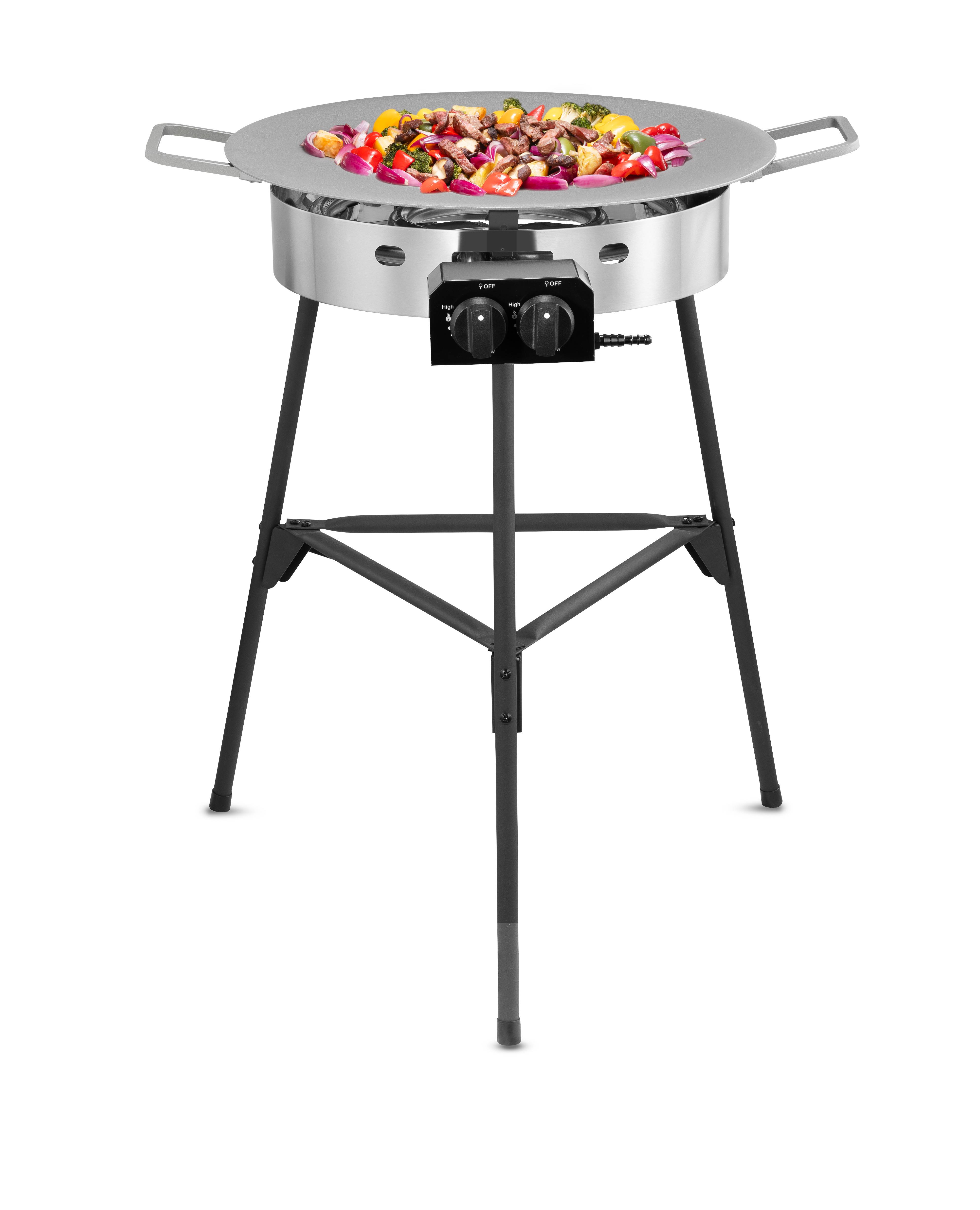 Austin and Barbeque AABQ - Gas Griddle Set Stainless Handle - 58 cm
