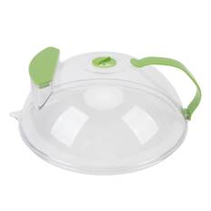 Microwave Cover for Food Vented PC Clear Microwave Splatter Cover with Water Steamer Handle