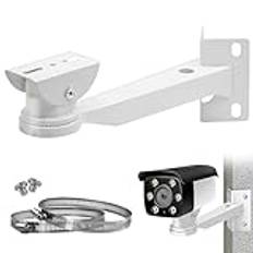 Mastfäste, övervakningskamera ring, kamerahållare, metallmontering, hörnhållare med 2 justerbara slingor, vertikal stånghållare, för CCTV-kameror, solceller