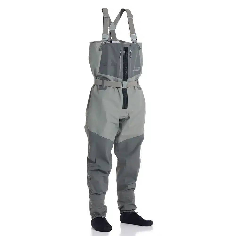Vision Koski Grey ZIP Vadarbyxor andasvadare med neoprensocka (Storlek: Medium Long)