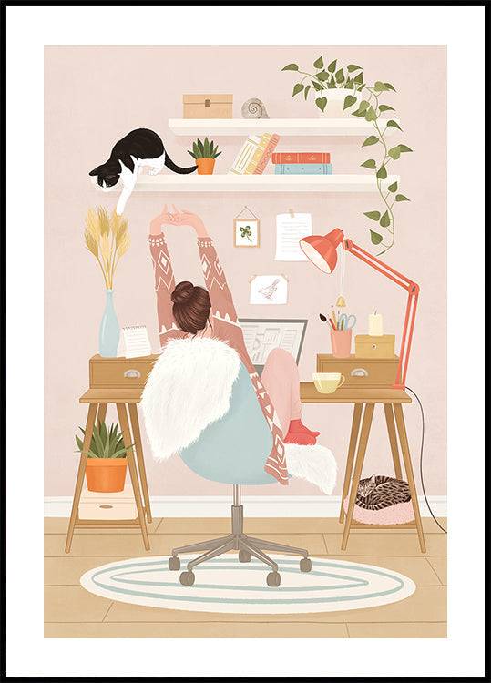 Home office Poster (100x140cm) - Plakater > Botaniska Posters, missing sku
