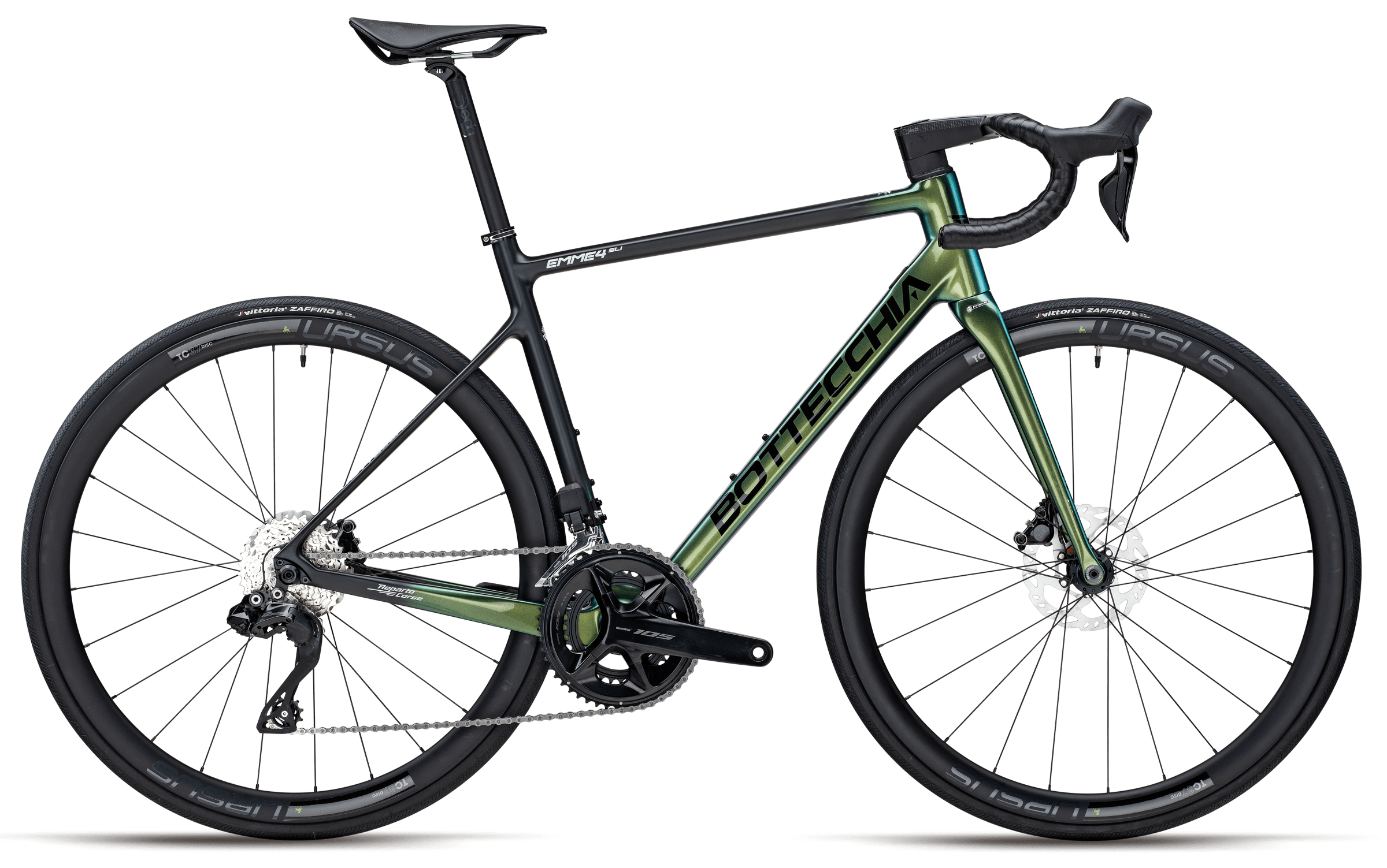 Bottecchia 73D Emme 4 2024 - Shimano 105 2x11sp - ITM Carbon 40 - 053 / 44 / Black-Green