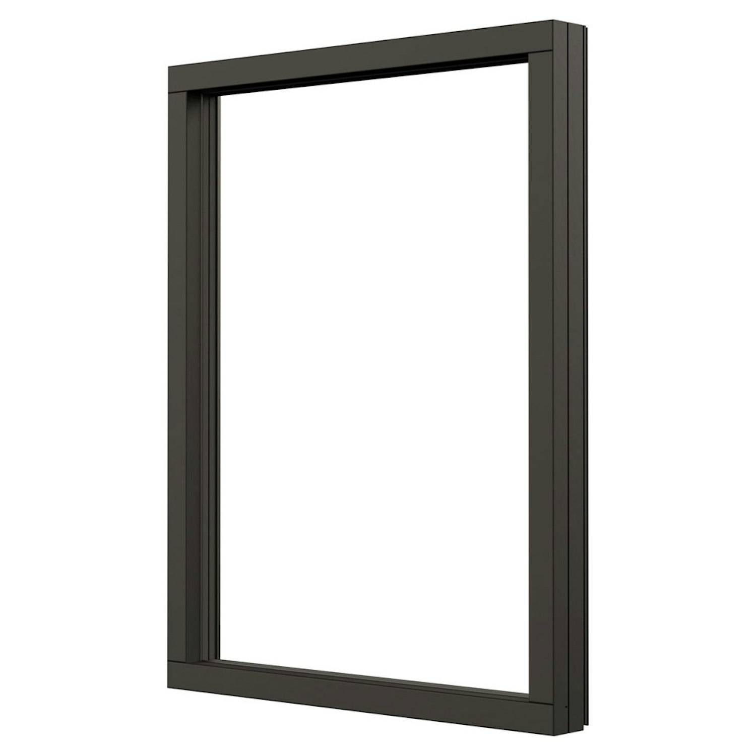 Fast Fönster NorDan Svanenmärkt NTech Aluminium BlackLine Svart BxH: 140x140 cm