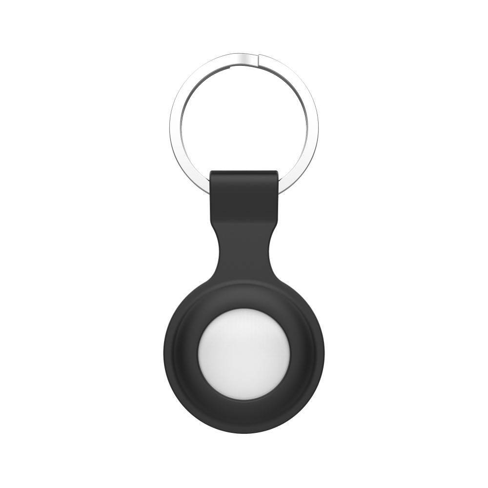 SiGN Apple Airtag Nyckelring med Silikonskal- Svart