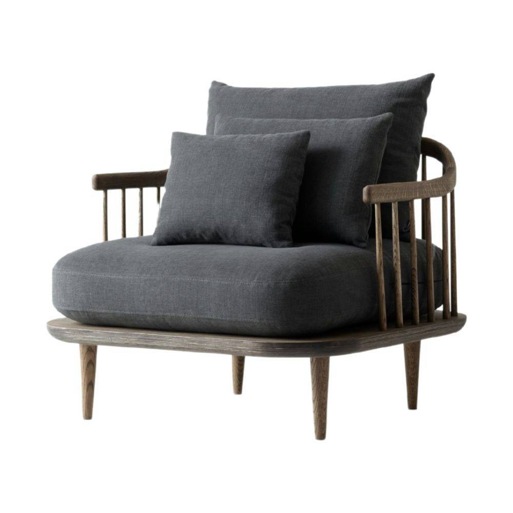 &Tradition Fly SC1 Lounge Chair Smoked Oiled Oak & Hot Madison 093