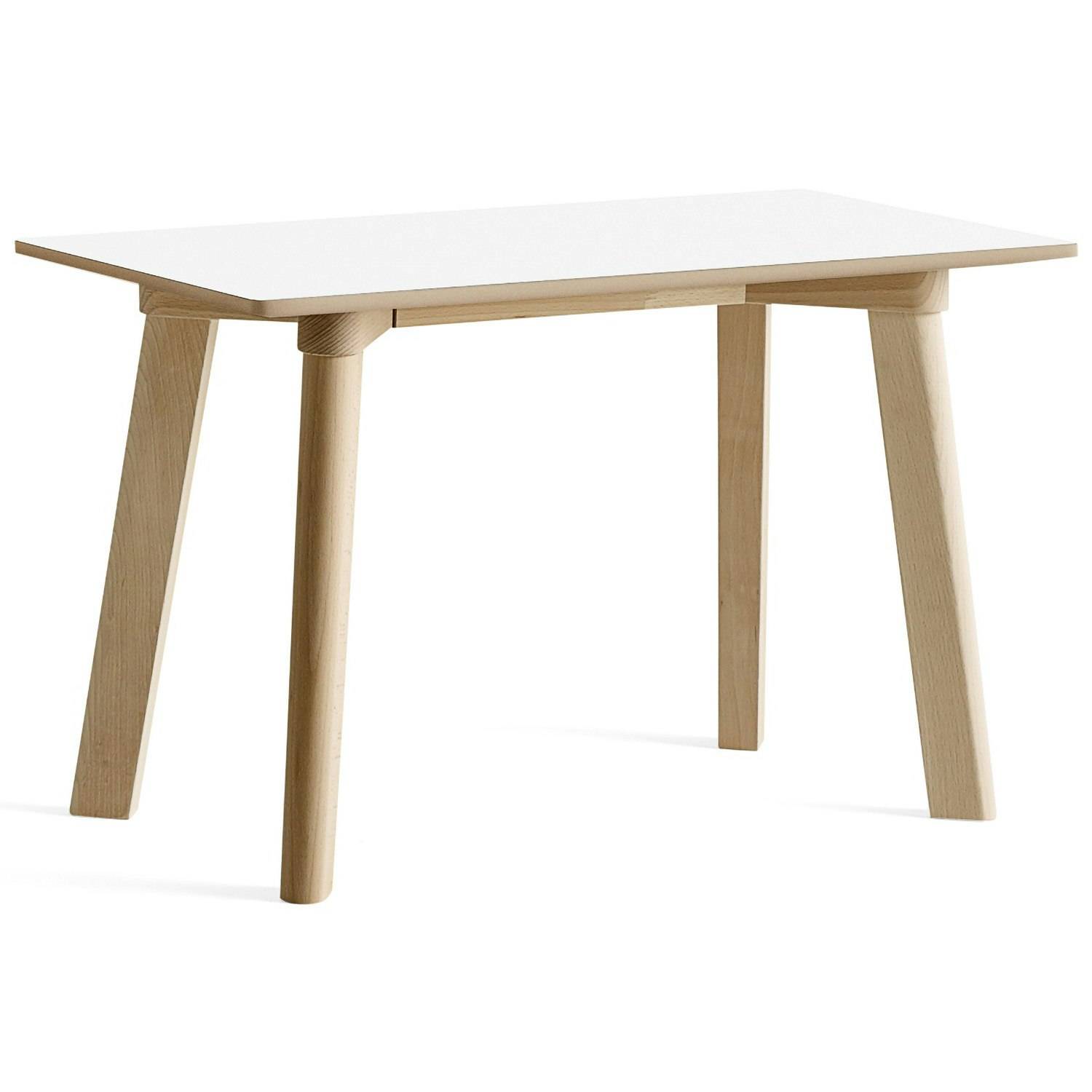 Hay Cph Deux 215 2.0 Bænk 75 Cm Pearl White / Ubehandlet Bøgetræ - Bænke Laminat Perlehvid - AE849-A324-AR37.
