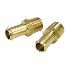 nippel adapter Fitting, Adapter, NPT to Hose Barb, Straight, Brass, Natural, 3/8 in. NPT, 1/2 in. Hose Barb, Pair