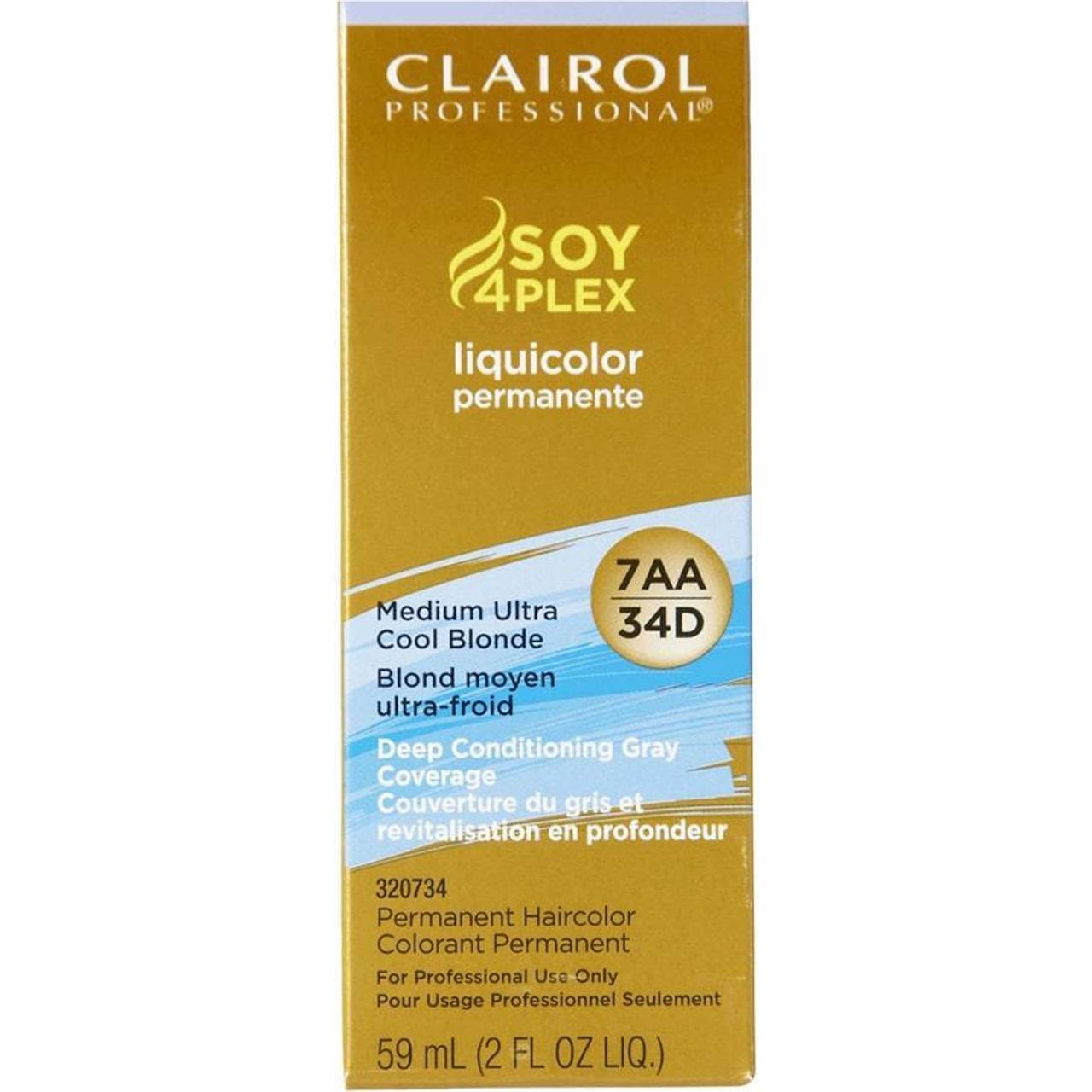 Clairol Soy4plex Liquicolor Permanent Hair Color 7aa 34d Medium Ultra 