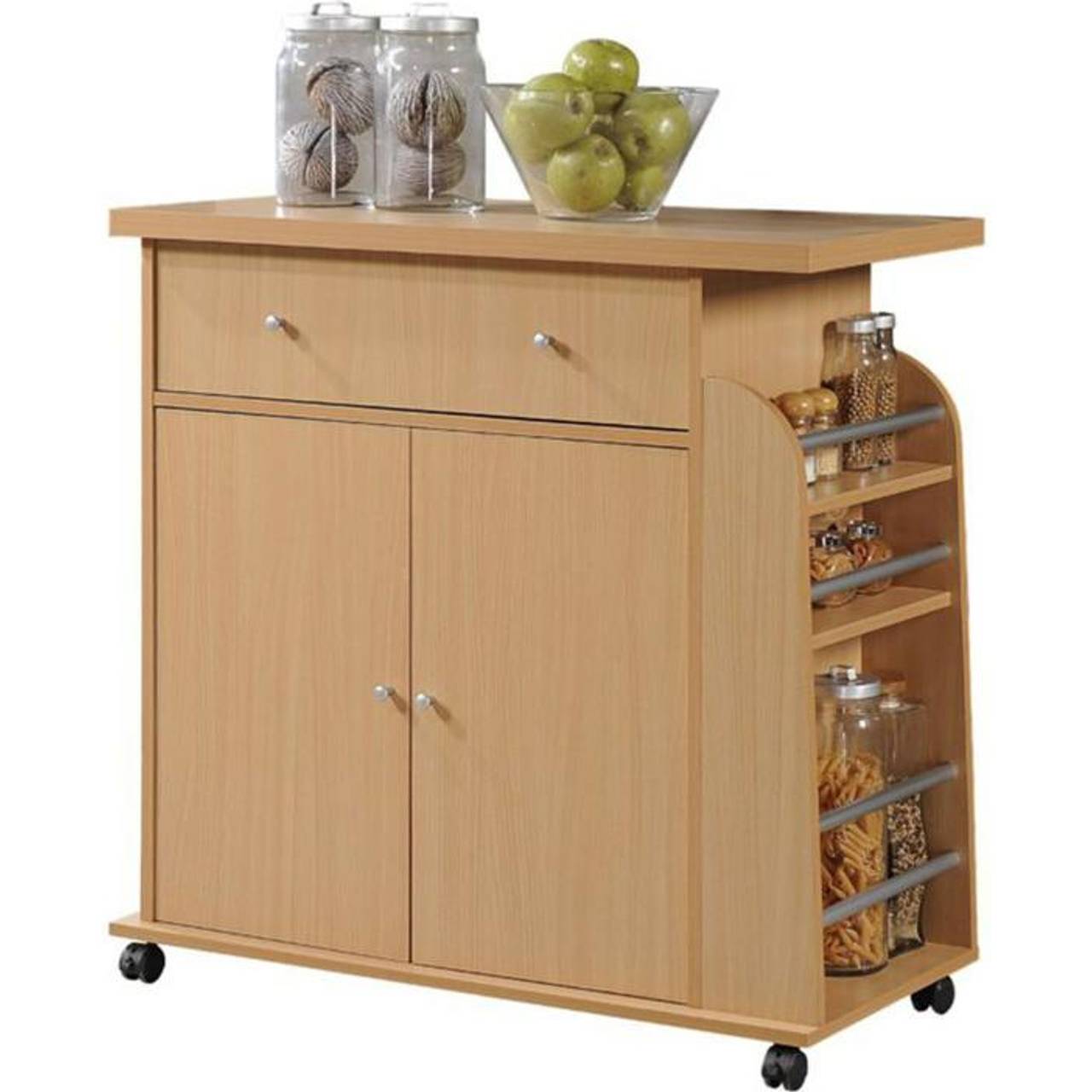Hodedah Import Kitchen Island Spice Trolley Table • Price