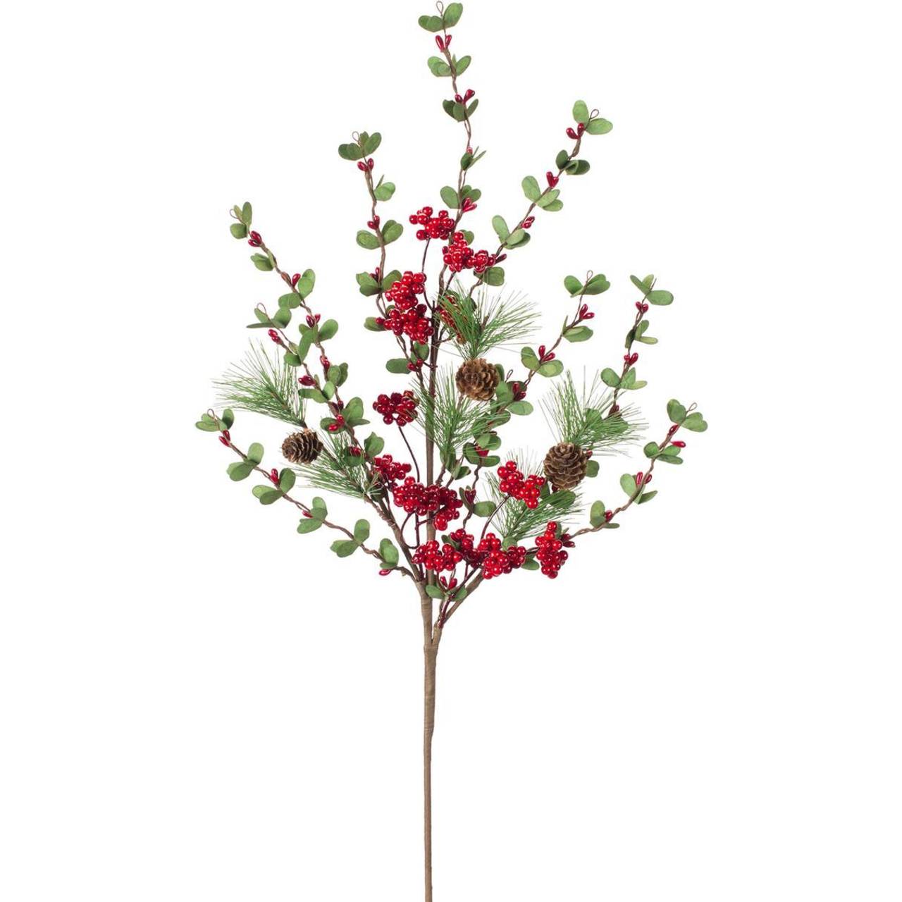 Melrose Pine, Boxwood, Berry Spray Artificial Plant • Price