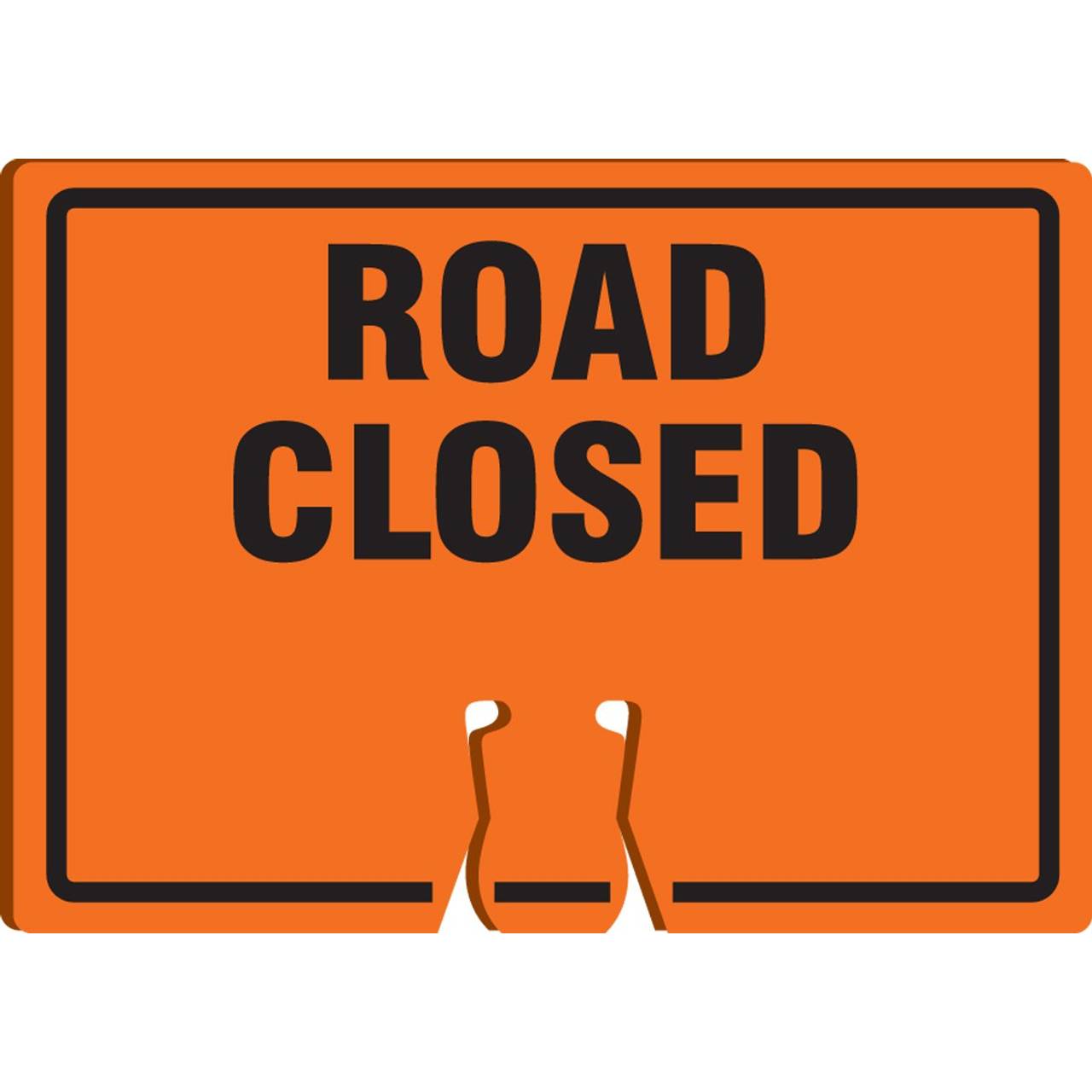 Accuform 10"x14" Road Closed Traffic Cone Top Warning Sign • Price