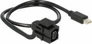 DeLock Keystone Mini DisplayPort-Mini DisplayPort M-F 0.5m
