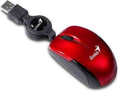 Micro Traveler Optical Notebook Mouse Red