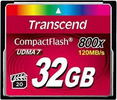 Transcend Compactflash 32GB 800X Memory Card