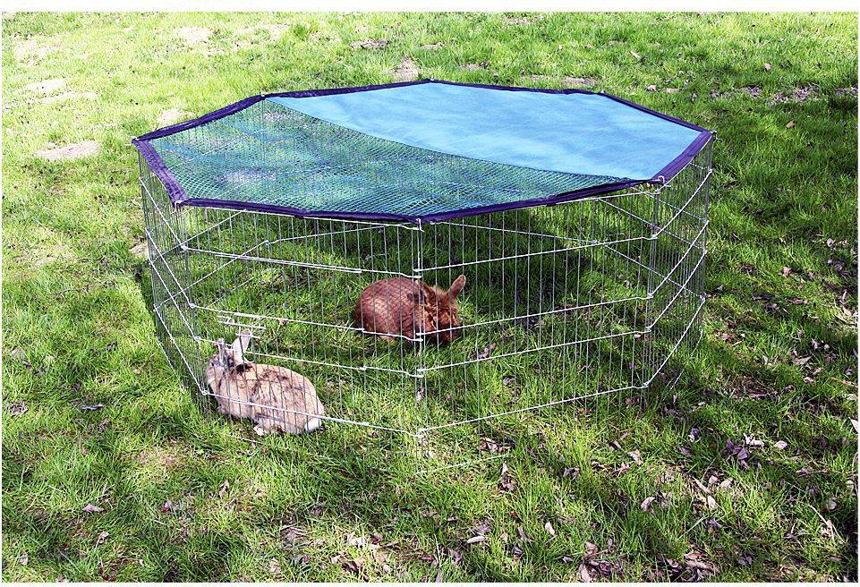 Kerbl Octagonal Outdoor Run with Sun Protection