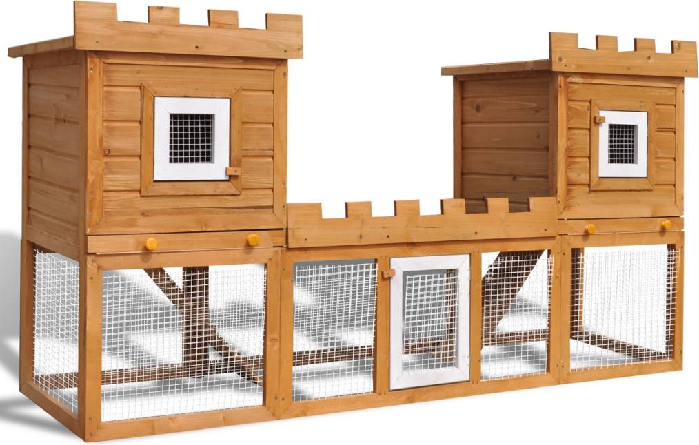 vidaXL Outdoor Large Rabbit Hutch House