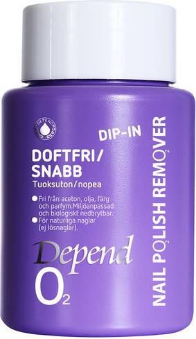 Depend O2 Dipremover Doftfri/Snabb 100ml