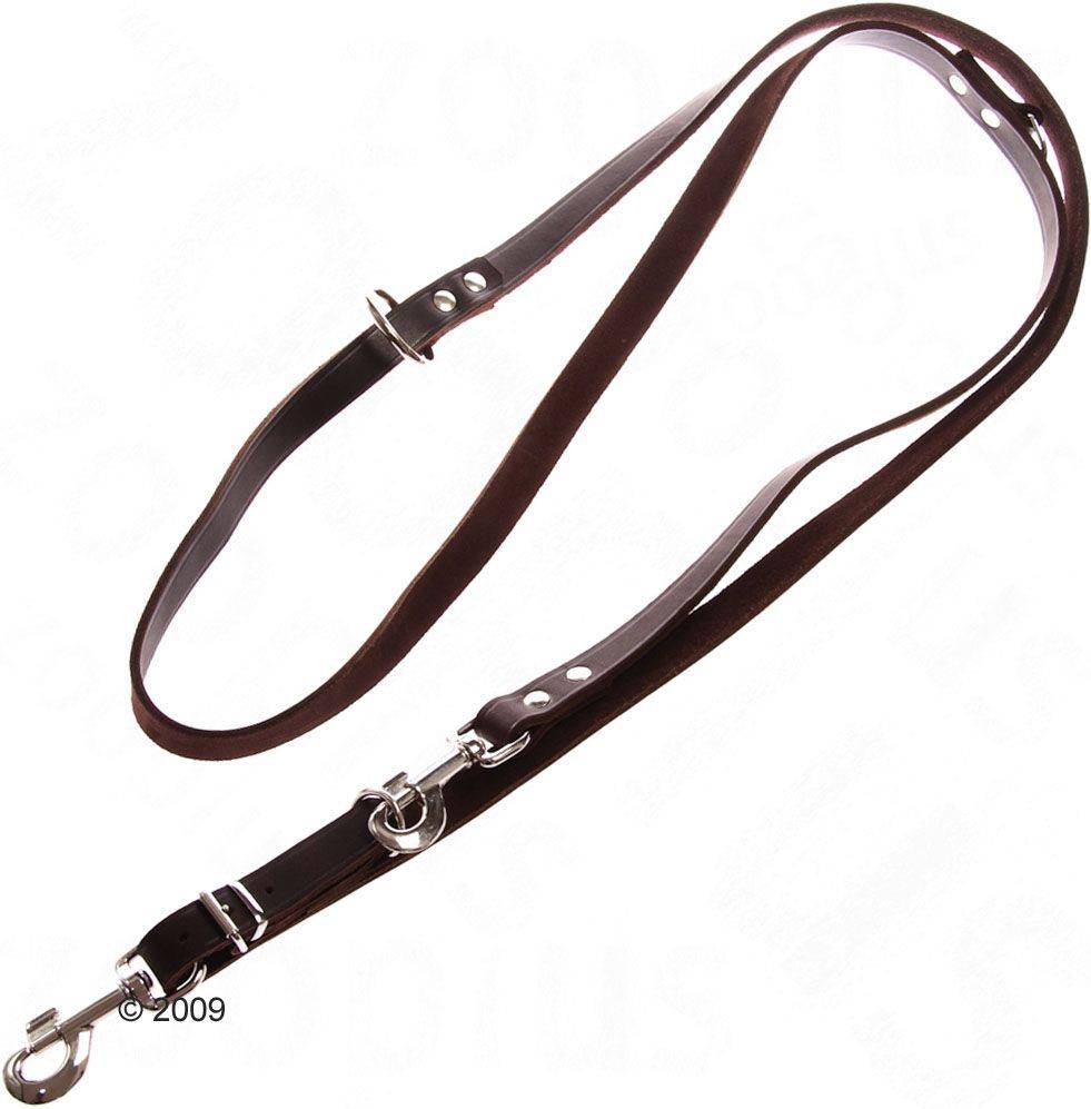 Dog Leash - Riveted & Adjustable Brown