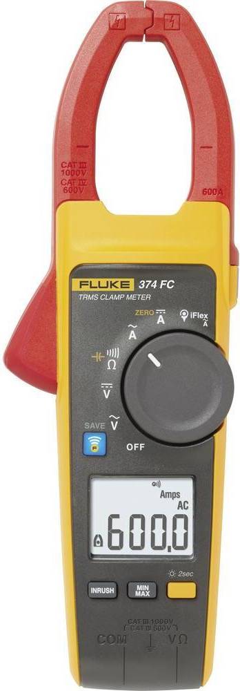374 FC True-RMS AC/DC Clamp Meter 6000