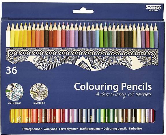 Sense Colour Pencils Including Metallic 36-pack