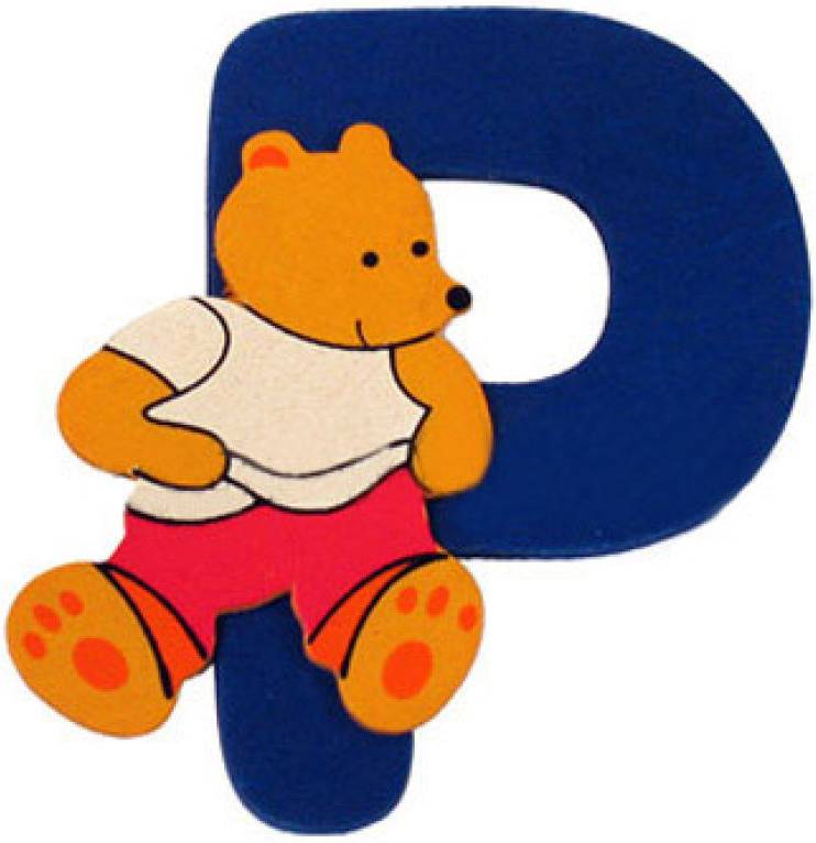 Lettera P In Legno Colore Assortito