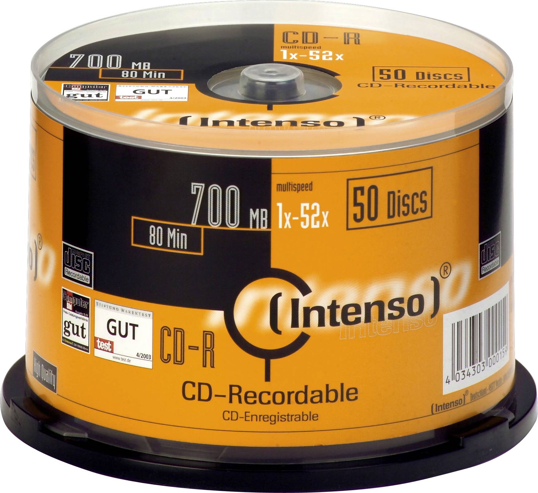 Intenso CD-R 700MB 52x Spindle 50-Pack