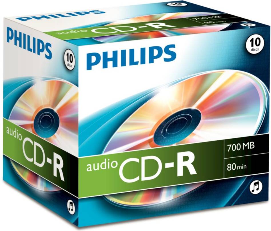 Dvd r skivor Philips CD-R 700MB Jewelcase 10-Pack