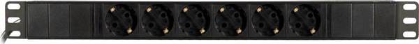 Power rack Deltaco Rack Power Outlet 19" 6x