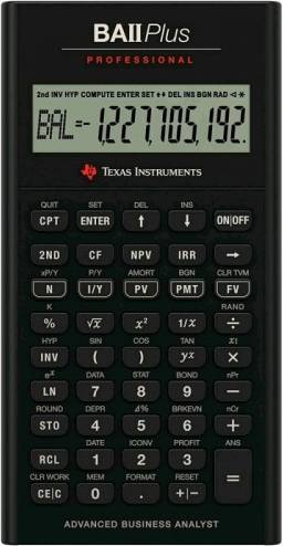 Texas lommeregner Texas Instruments BAII Plus Pro