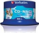 Verbatim CD-R 700MB 50 Pack White InkJet 52x