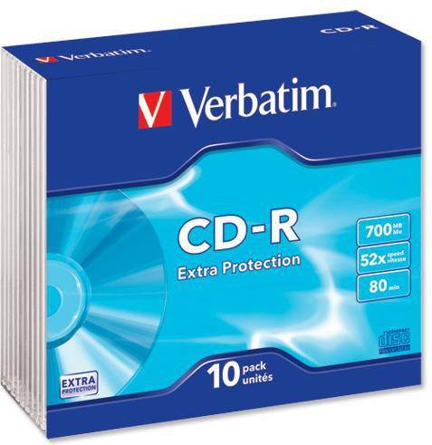Verbatim CD-R Extra Protection 700MB 52x Jewelcase 10-Pack