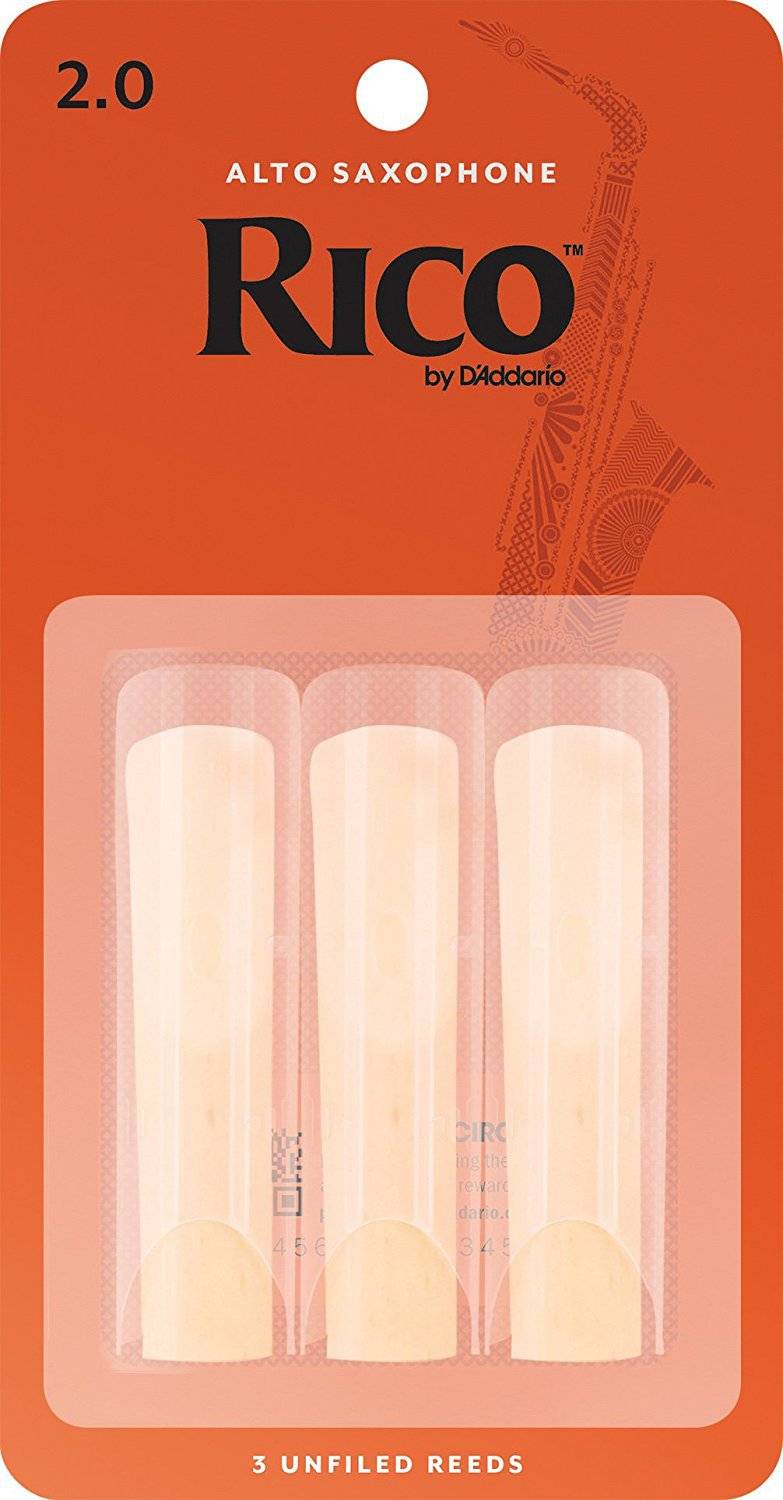 D'Addario Alto Sax Reeds Strength 2 3-Pack