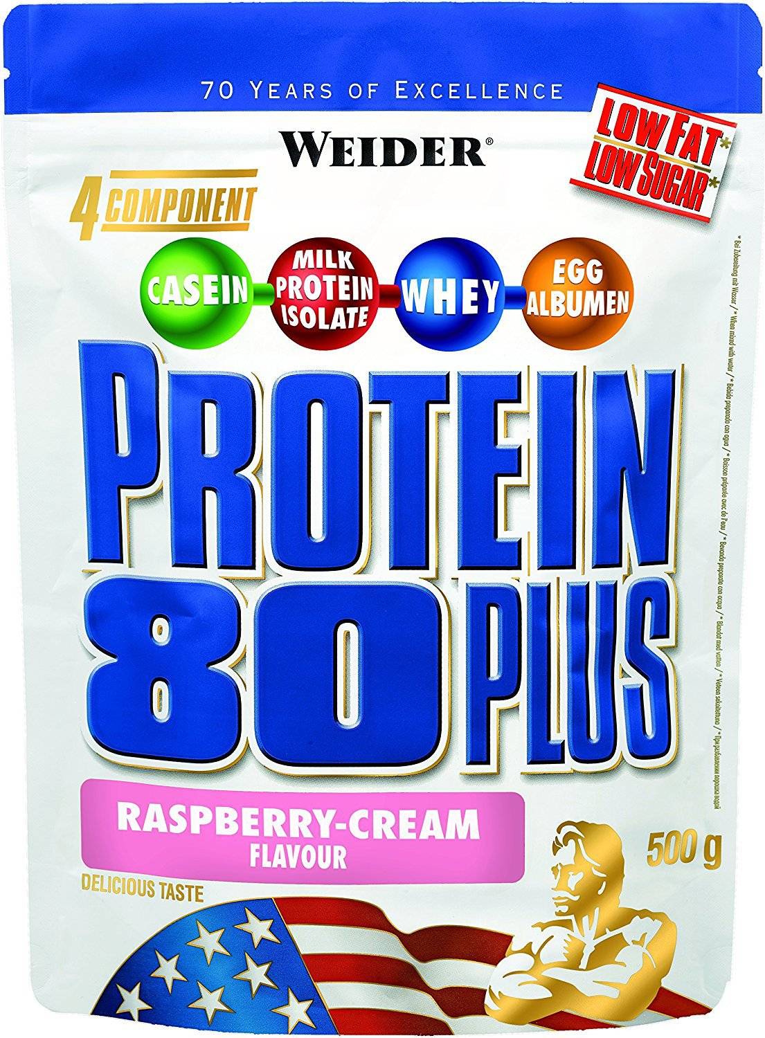 Weider Protein 80 Plus Raspberry Cream 500g