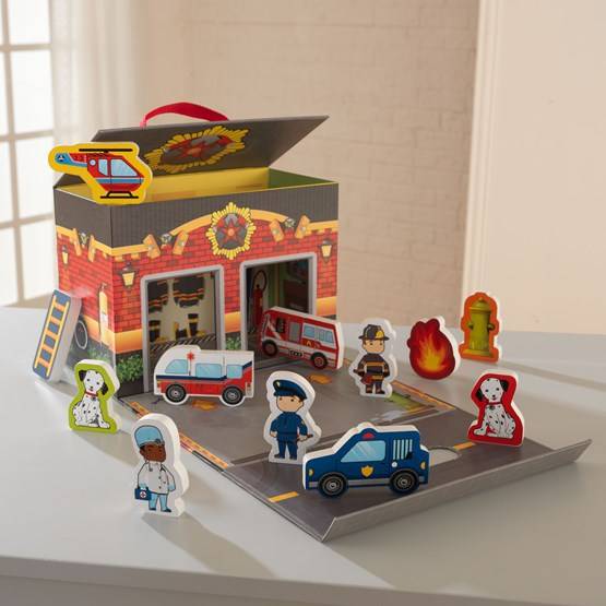 Travel Box Play Set Emergency Rescue