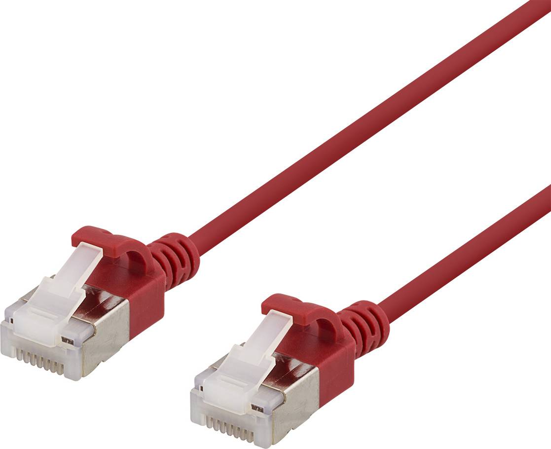 Deltaco Slim U/FTP Cat6a RJ45 - RJ45 LSZH 1m